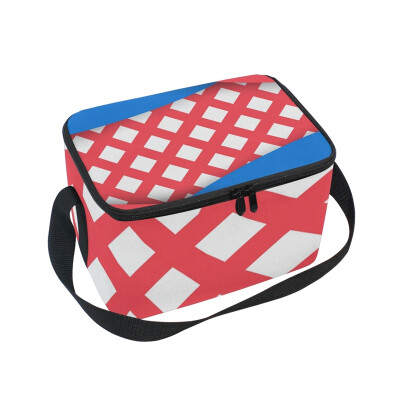 

ALAZA Lunch Box Art Red Shape Insulated Lunch Bag Large Cooler Tote Bagfor Men Women