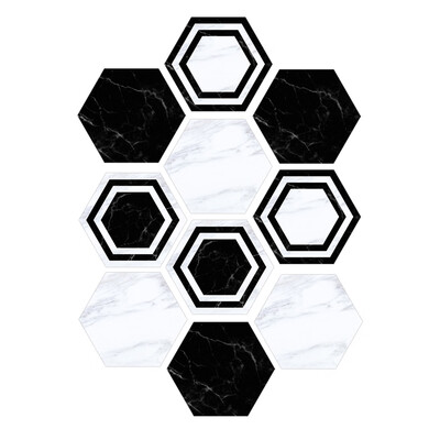 

10 PcsSet Self-adhesive Floor Sticker for Bathroom Kitchen Backsplash Tiles Wall DIY Home Decal Removable Decor
