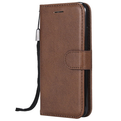 

Luxury Simple Solid Color Case For iphone X XR Xs Max 8 7 6 6s Plus 5 5s SE SE2 Card Slot Lanyard Cute Phone Cover New Fundas P06G