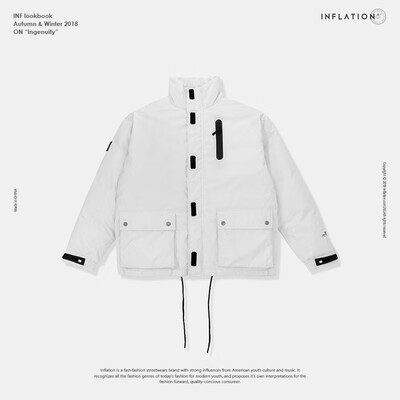 

2018 winter tide brand thick warm stand collar down jacket regular loose mens jacket