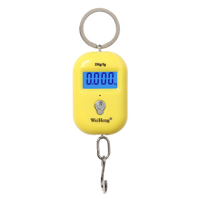 

WeiHeng Mini Luggage Scale Portable Electronic Scale Digital Fish Scale with Zero Tracking Function 25kg Double-range Scale Digita