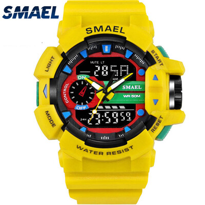 

Mens Stylish Sports Multi-function Electronic Waterproof Watch Dual Display Wristwatches