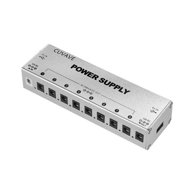 

Compact Size Guitar Effect Power Supply Station 9 Isolated DC Outputs for 9V 12V Guitar Effects with 2 USB LED Lights 2 USB Outpu