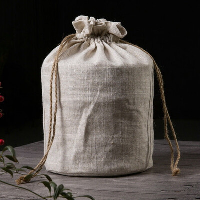 

Pu-erh Tea Cake Loose Tea Plain Linen Storage Bag Home Kitchen Organization Large