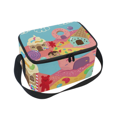 

ALAZA Lunch Box Insulated Lunch Bag Large Cooler Dessert Castle Tote Bag