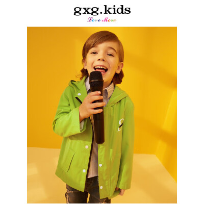 

Gxg kids childrens clothing 2019 spring new vitality letters embroidery fluorescent green long section boy windbreaker jacket A18108220 green 110