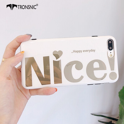 

Tronsnic Nice Miss Phone Case for iPhone X  MAX XR Shiny Mirror Gold Cases Fashion Covers Luxury Capa