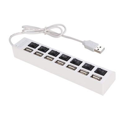 

JDL-A7 HUB USB Hub 7 Port USB 20 Independent Switch Indicator High Speed Ultra Slim Splitter Hub with USB Cable for Desktop Noteb