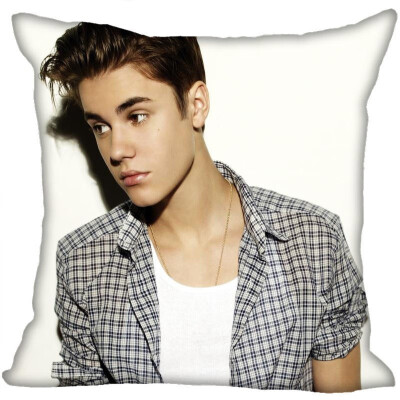 

Justin Bieber Pillow Cover Bedroom Home Office Decorative Pillowcase Square Zipper Pillow Cases Satin Fabric No Fade 35x35CM 35x35CM