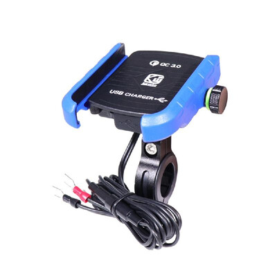 

Motorcycle Bicycle Phone Holder Handlebar Clip Stand Bike Stand Aluminum Mount Motobike QC30 Fast Charging Bracket 360 Rotating G