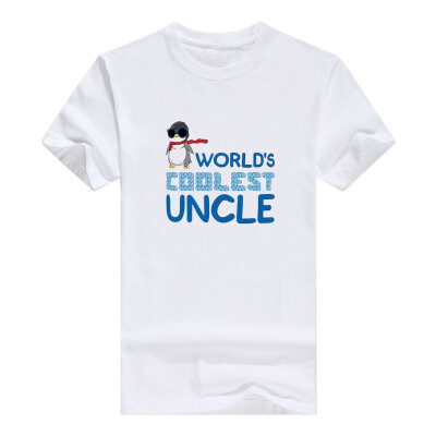 

Fathers Day Gifts Worlds Coolest Uncle Penguin Mens t-Shirt Broadcloth