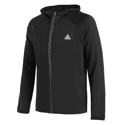 

PEAK Mens Hooded Open Sweater Fall Winter New Casual Comfortable Sports Jacket DF683141 Black XL Code