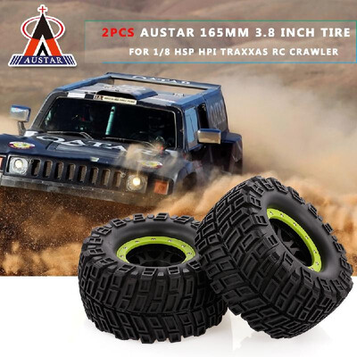 

2pcs AUSTAR 165mm 38 Inch Rim Rubber Tyre Tire Wheel for 18 HSP HPI Traxxas RC Off-road Car Crawler