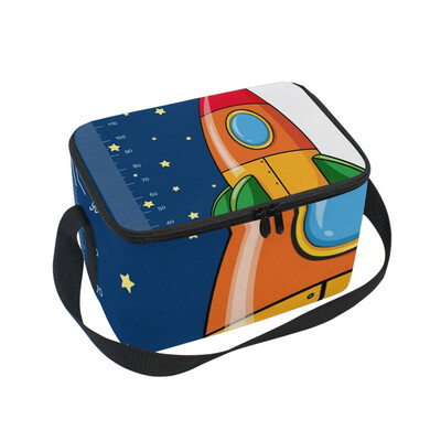 

ALAZA Lunch Box Cocket Cartoon Insulated Lunch Bag Large Cooler Tote Bagfor Men Women