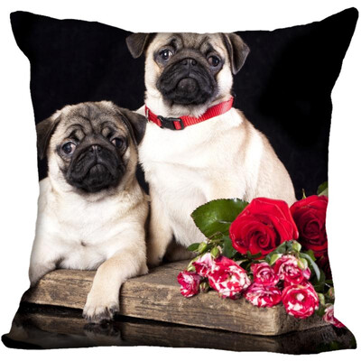 

Pug Hot Sale Pillow Case High Quality New Years Pillowcase Decorative Pillow Cover For Wedding Decorative Christmas