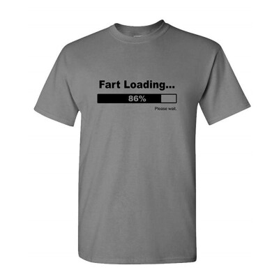 

Fart Loading Please Wait - Funny Gag - Mens Cotton T-Shirt