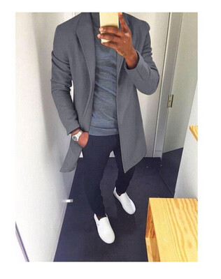 

Mens Winter Long Sleeve Slim Knitted Cardigan Warm Sweater Jumper Jacket Coat