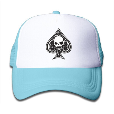 

Ace Of Spades Skull Baseball Hat Adjustable Mesh Cap For Baby