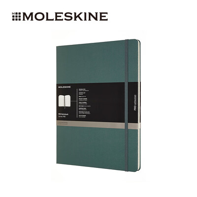 

MOLESKINE notebook business office stationery meeting notebook PRO professional soft surface super large horizontal hand account forest green 0893