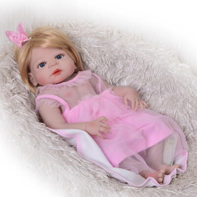 

New Arrival 23 Realistic Reborn Babies Girl Doll Full Silicone Vinyl Lifelike Little Bebe Doll For Kids Birthday Gift Play Toy