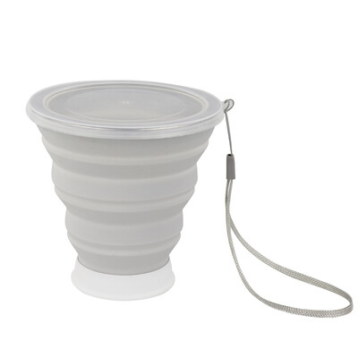 

Norlansondi NOLANSEND Silicone Folding Cup Travel Outdoor Portable Telescopic Hand Cup Coffee Cup Sport Mouth Cup 320ml Fashion Gray NL306