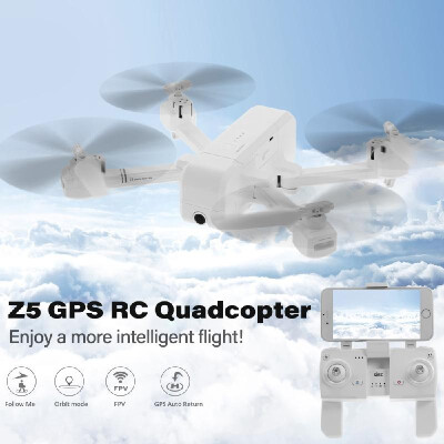 

SJ RC Z5 GPS RC Drone with Camera 1080P Wide-angle Wifi FPV Auto Return Follow Me Gesture Photo RC Quadcopter w 2 Battery&Ba