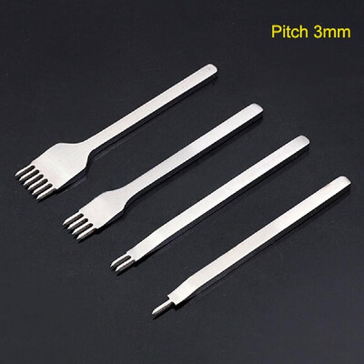

Leather Stitching Hole Punches Punch Tool 4 Pcs Hand Sewing Prongs Leather Craft Tools Spacing 6mm