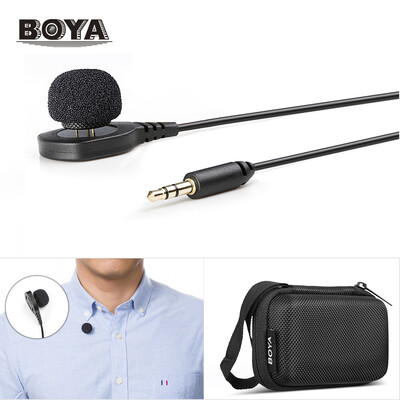 

BOYA BY-HLM1 Wearable Pin Microphone Omnidirection Conderser Lavalier Mic 35mm Plug for Canon Nikon Sony Panasonic Pentax DSLR Ca