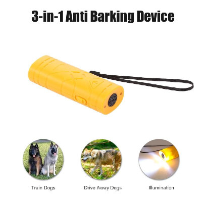 

3 in 1 Anti Barking Stop Bark Device Portable Handheld Ultrasonic Pet Dog Repeller Control Training Device Trainer With LED