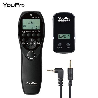 

YouPro YP-870 DC0 24G Wireless Remote Control LCD Timer Shutter Release Transmitter Receiver 32 Channels for Nikon D5 D4S D4 D3S