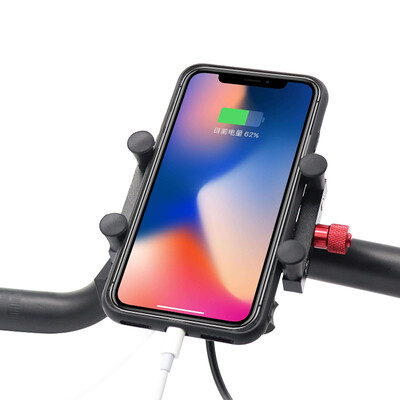 

IZTOSS motorcycle aluminum alloy mobile phone bracket car car charger multi-function USB mobile phone charger car with fixed navigation bracket riding