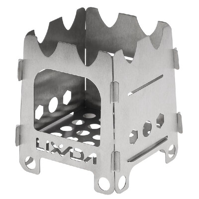 

Lixada Outdoor Camping Stove Portable Ultralight Folding Stainless Steel Wood Stove Pocket Alcohol Stove with Alcohol Tray Camping