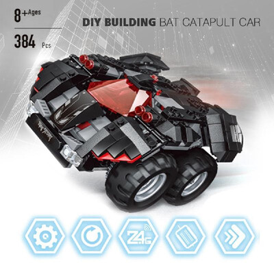 

DIY Building Bat Catapult Car 384PCS Children Educational DIY Assembly Construction Block Toy for Children