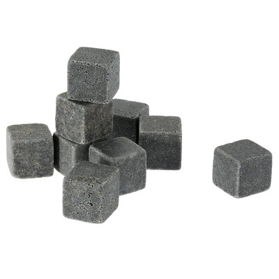 

Anself 9pcs 18mm Whisky Ice Stones Drinks Cooler Cubes Beer Rocks Granite with Pouch
