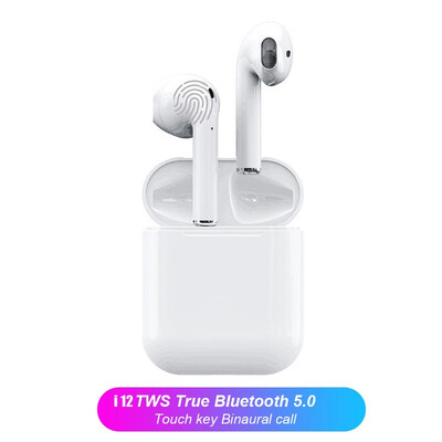 

i12 TWS Bluetooth 50 Touch EarphonesMini Air pods Wireless Sweatproof Invisible Earbuds with Charging Box for IOS Android