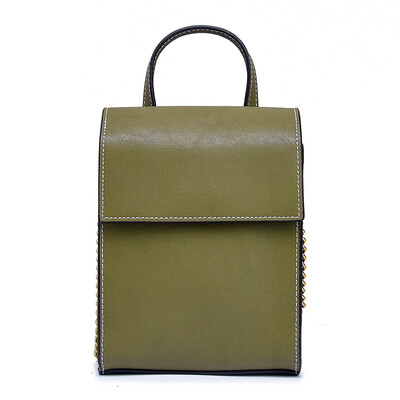 

Rmrebecca 2018 New style Hundred&up Chain bag Vertical Kraft Leather Satchel
