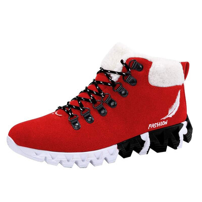 

Winter New Cotton Shoes Men Plus Velvet Plus Cotton Shoes increased 5cm Mens Shoes Fashion Snow Boots Winter Mens Warm Boots