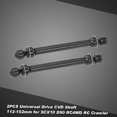 

2PCS Stainless Steel Universal Drive CVD Shaft 112-152mm for SCX10 D90 RC4WD RC