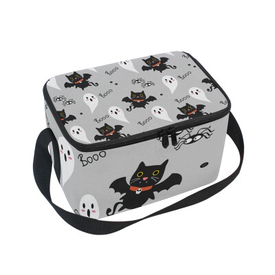 

ALAZA Lunch Box Insulated Lunch Bag Large Cooler Cute Vampire Cat Tote Bag