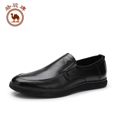 

Camel brand mens shoes business dress calf leather comfortable set foot W912043410 black 44270 yards