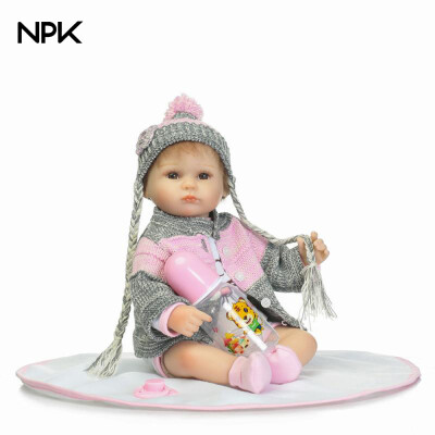 

Educational Toy 15in Reborn Baby Rebirth Doll Kids Gift Grey Sweater Baby Doll P0R1M7D3