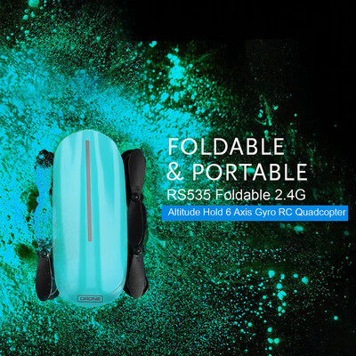 

SihuanDar RS535 Foldable Drone Altitude Hold 4 Color Shell Training Toy Quadcopter with 2 Battery