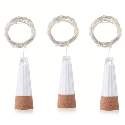

UpperX Led Cork Light for Wine Bottle USB Rechargeable Copper Wire String Light DIY Decor 15 Led 15M Warm White 3 Pcs