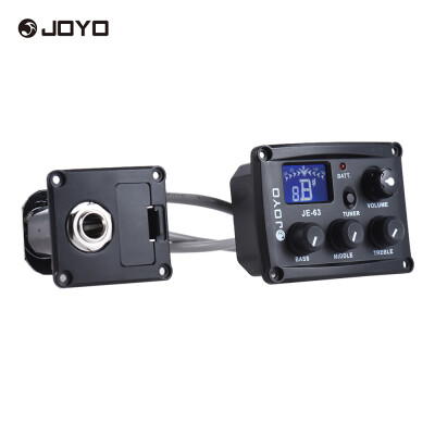 

JOYO JE-63 Ukulele Ukelele Uke Piezo Pickup Preamp System 3-Band EQ Equalizer LCD Display with Tuning Function