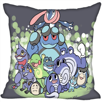 

Pokemon Pillow Cover Bedroom Home Office Decorative Pillowcase Square Zipper Pillow Cases Satin Fabric No Fade