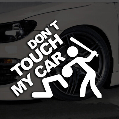 

79cm x 75cm Funny Car Stricker Dont Touch My Car Pattern Sticker Car Bumper Window Wall Decal Sticker Auto Stickers