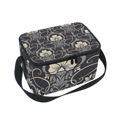 

ALAZA Lunch Box Insulated Vintage Pattern Lunch Bag Large Cooler Tote Bagfor Men Women
