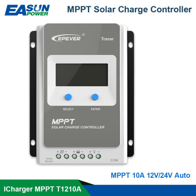 

Solar Charge Controller MPPT 10A LCD Solar Regulator for 12V Lead Acid Lithium-ion Batteries