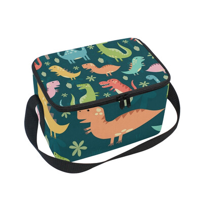 

ALAZA Lunch Box Insulated Funny Dinosaurs Lunch Bag Large Cooler Tote Bagfor Men Women