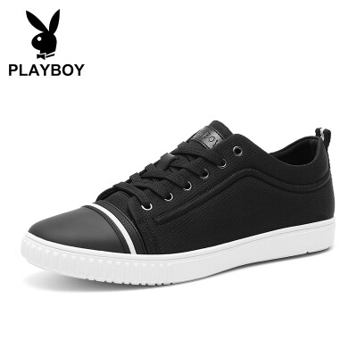 

Playboy PLAYBOY wild simple comfortable casual shoes mens lightweight wear-resistant DS81035 black 41